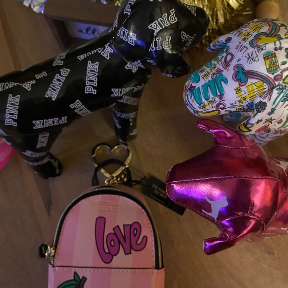 NWT VICTORIAS SECRET KEYCHAIN PURSE PINK DOGS - Picture 6 of 6
